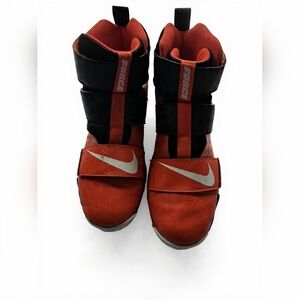 Nike Kids Red and Black Force Savage 2 Shark Football Cleats